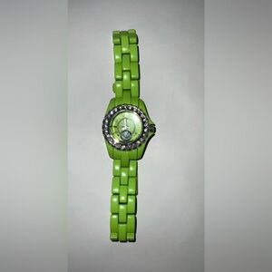 Geneva Lime Green Crystal Dial watch